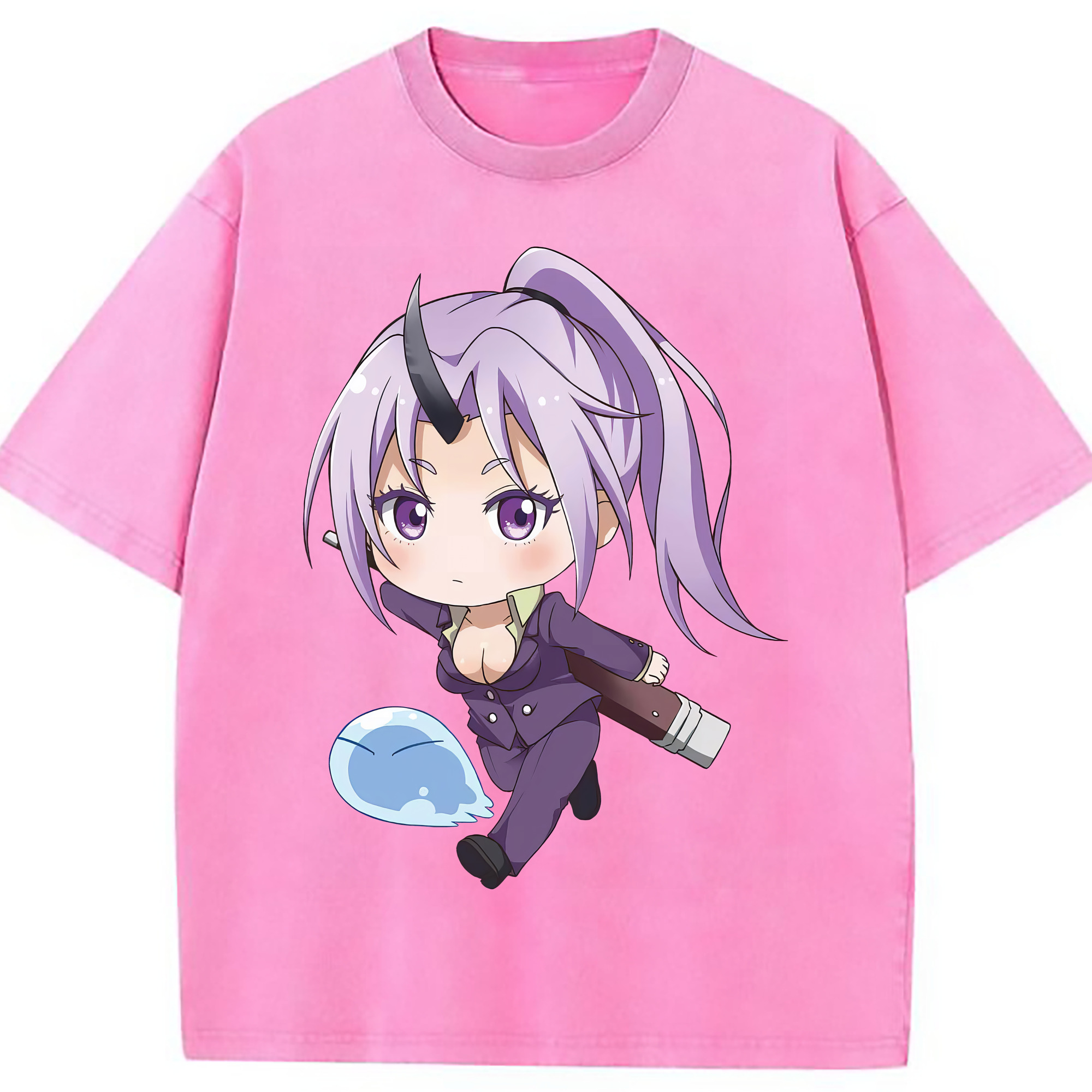 （画像用） 転スラ Regarding Reincarnated to Slime 綿100% ヴィンテージ風 半袖Tシャツ（フロントプリント）
